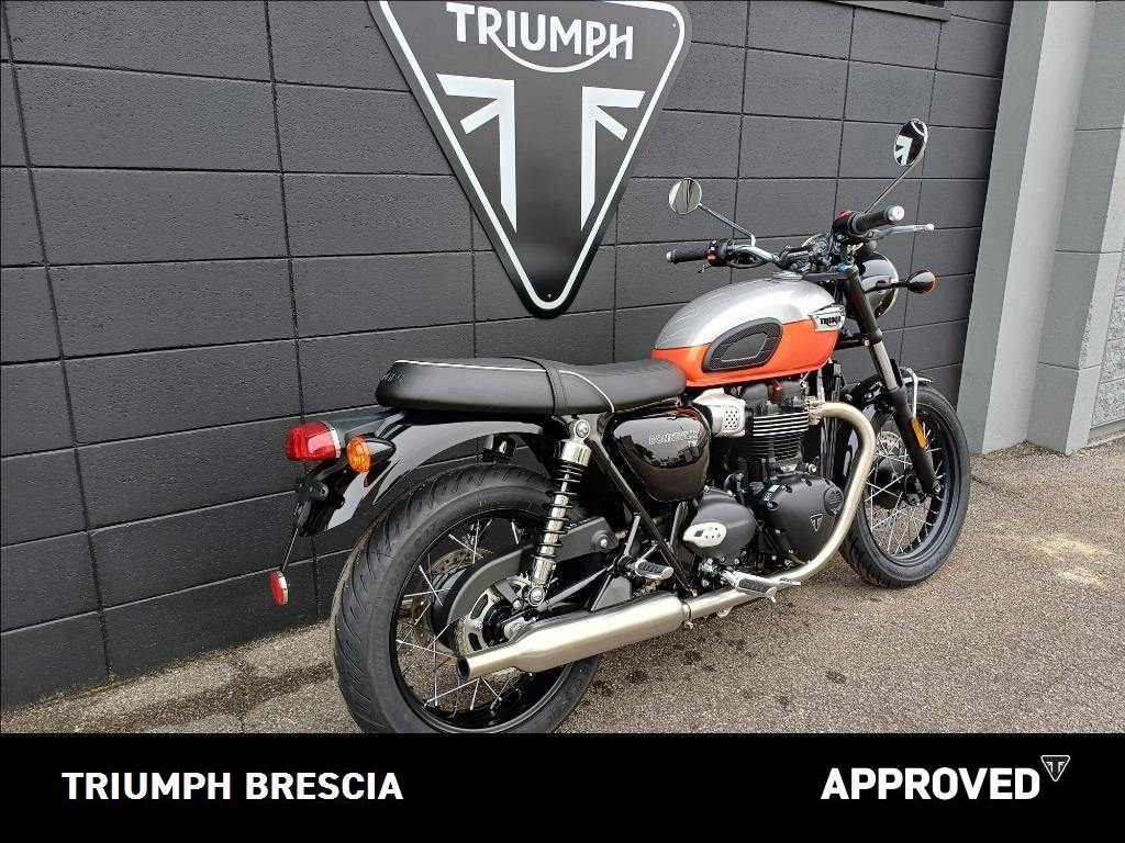 TRIUMPH Bonneville 900 T100 Aluminium/Baja Orange E5+